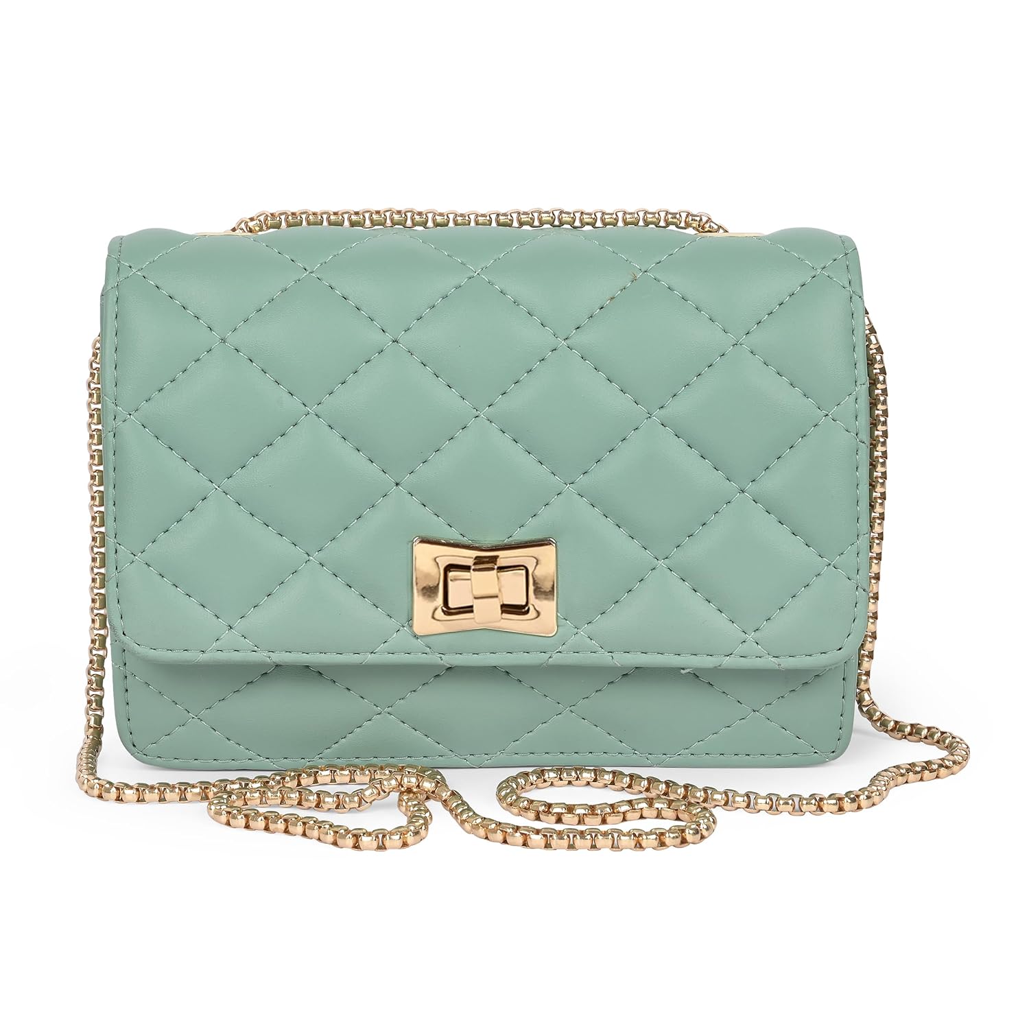 ADISA Women’s Girls Party Sling Bag with Gold Chain (SL5090.)