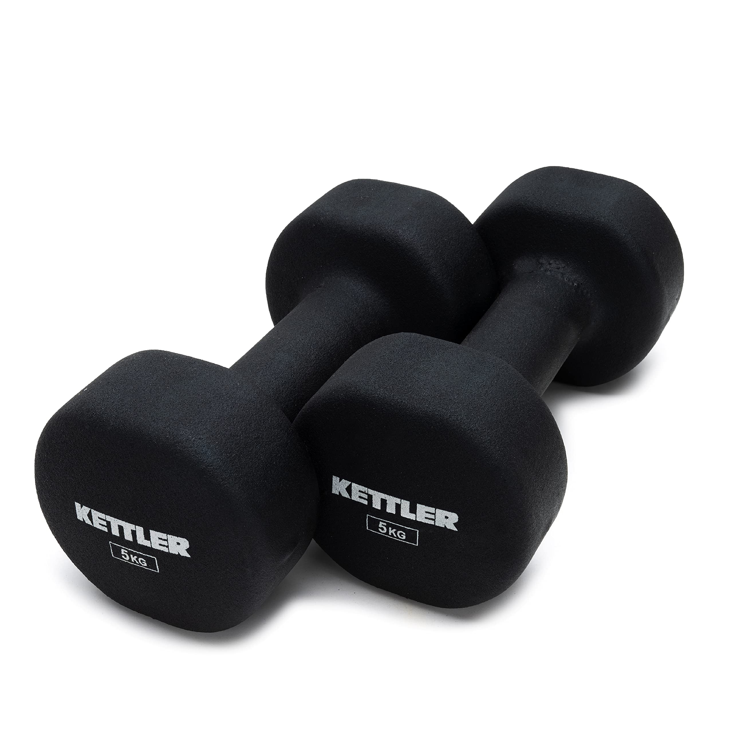KettlerNeoprene Dumbbell Coated for Non Slip Grip,Powered by German Technology, Multicolored with Soft Handles, Set of Two Neoprene Dumbbells, Ideal for Men and Women.