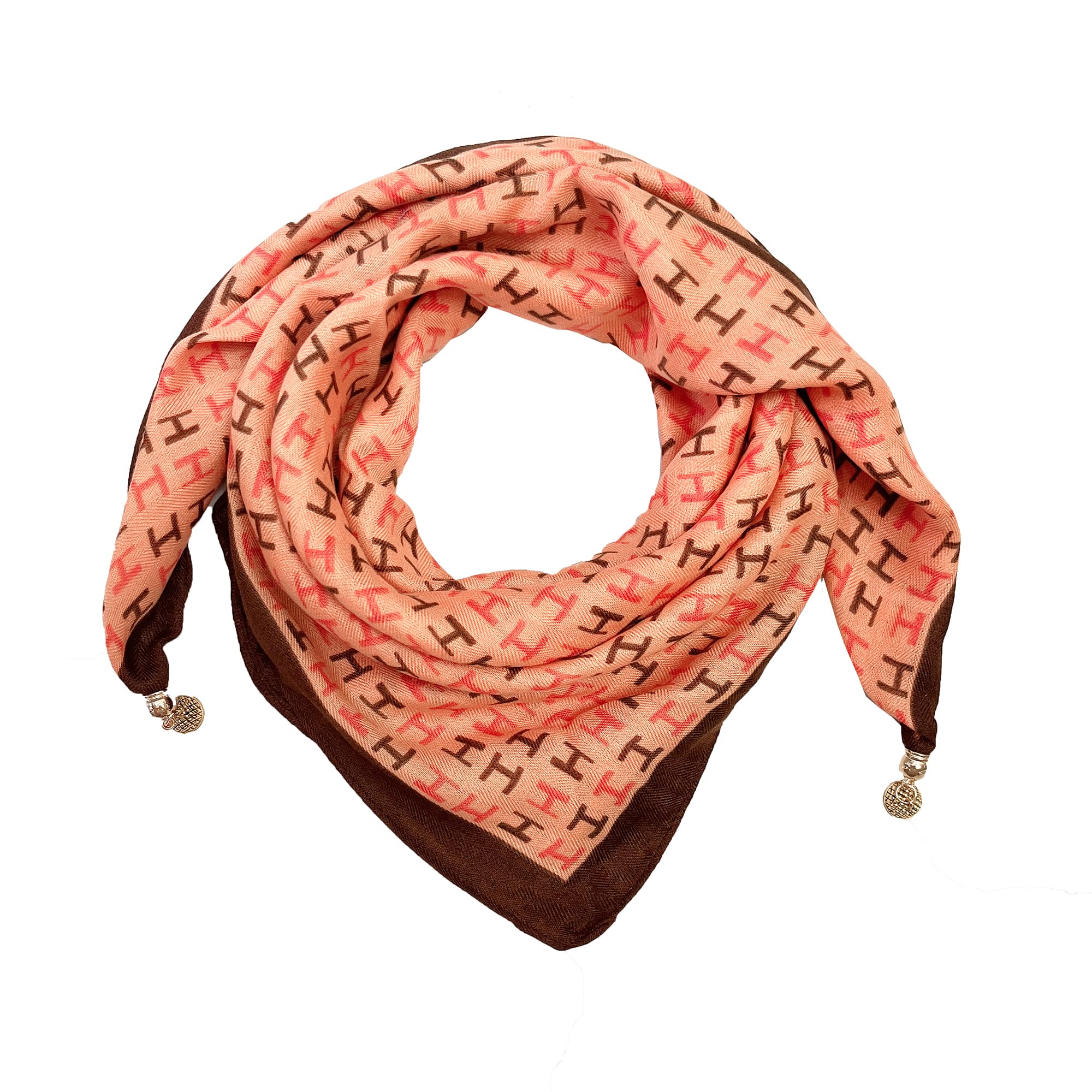 Zzxlw Damen Schal Magnet Hals Winter Mode Bequeme Halskette Muster Vintage Halstuch Wärmeschutz Komfort Büro Arbeitsschal 70 * 70cm