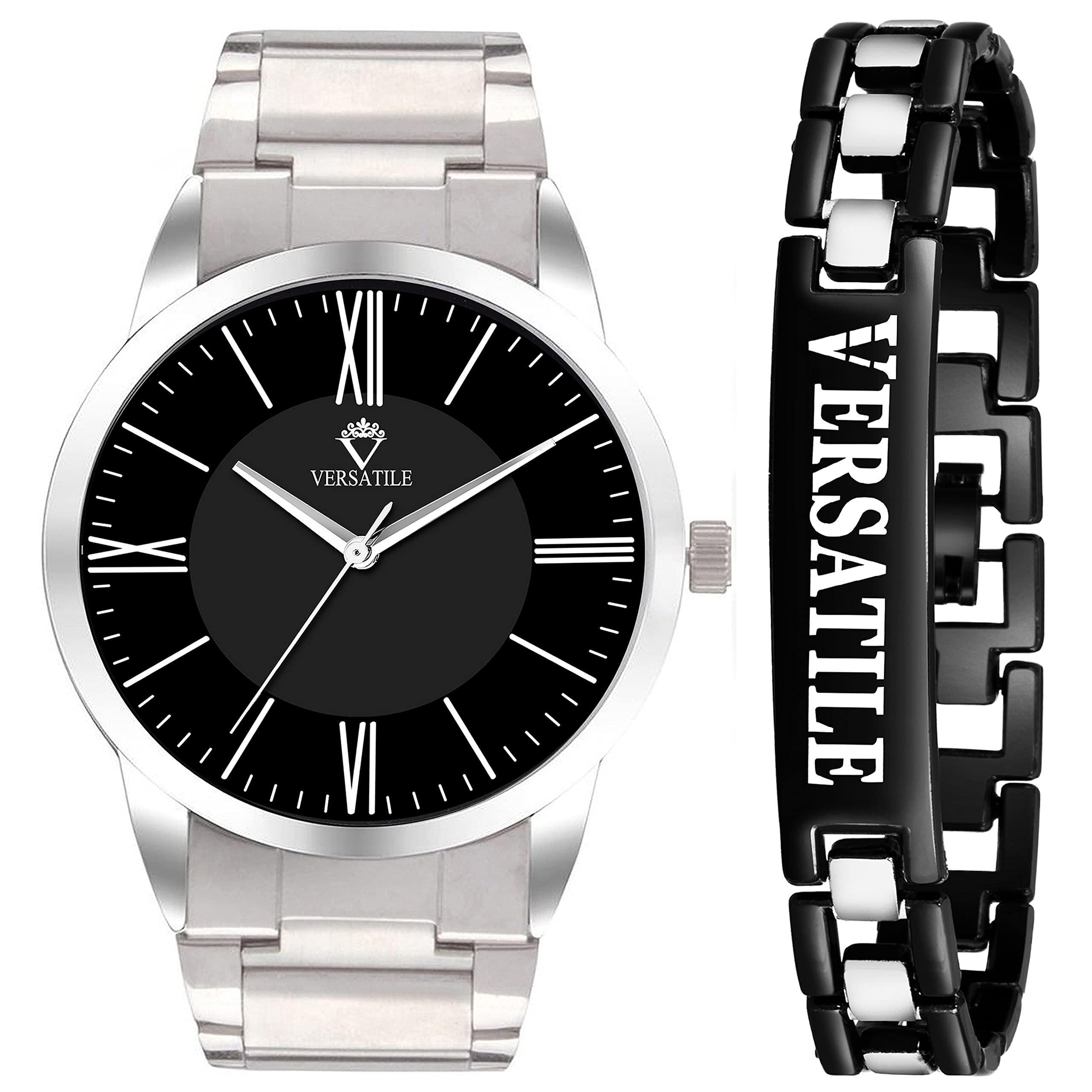 Versatile VS 464 Mens Metal Chain Analog Watch with Two Tone Mens Bracelet Analog Watch - for Men (B098XQ67G7) Amazon Price History, Amazon Price Tracker