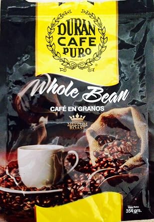 Cafe Duran Best Panama Whole Roasted Coffee Beans 360gr 12.7oz Freshly Imported from Chiriquis Highlands