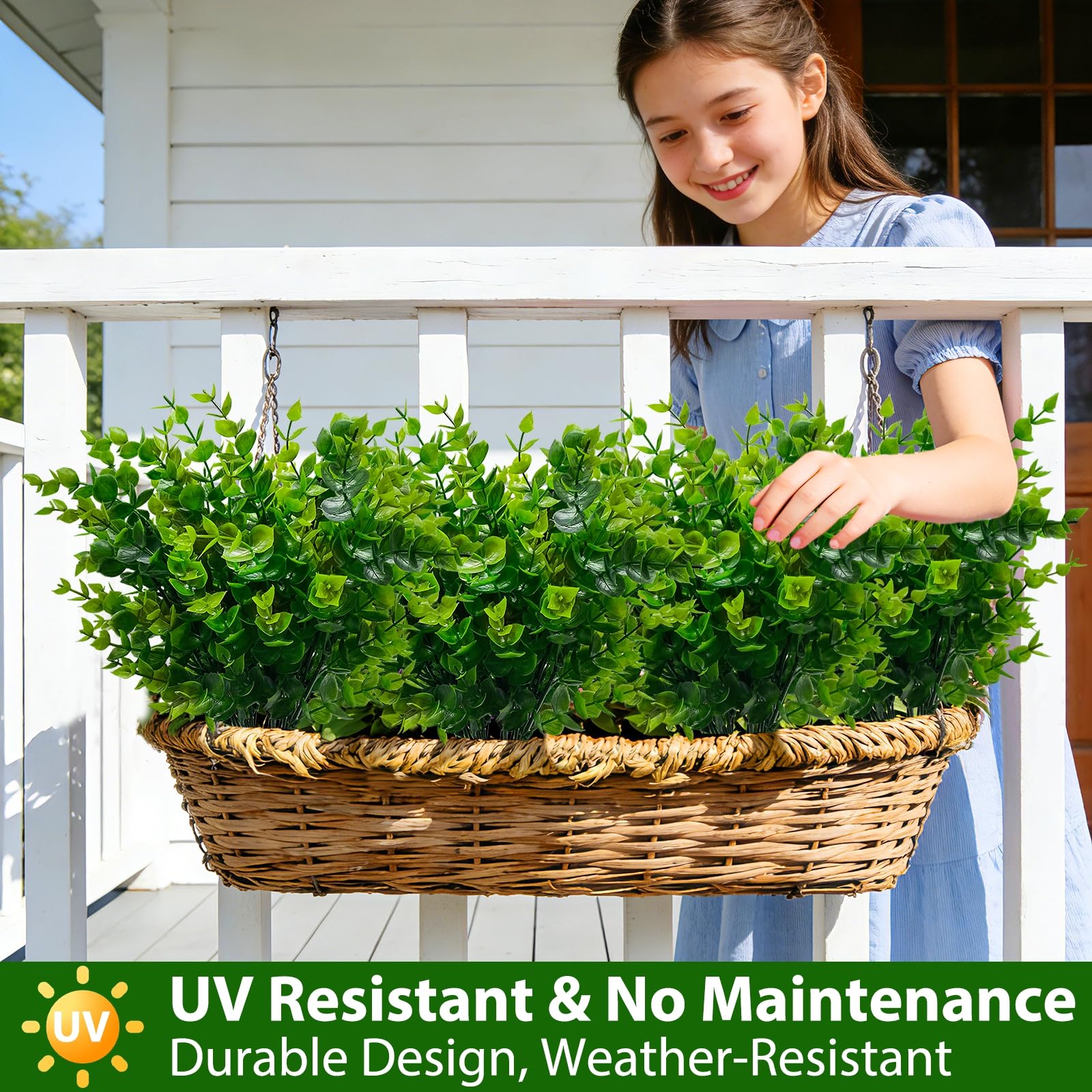 Amazon.com: TURNMEON 20 Bundles Artificial Greenery Plants Outdoor
