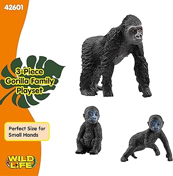 ゴリラ‼️ シルバーバック デカ黒ゴリラ 大 グッズ 高さ53cm woobia ウービア