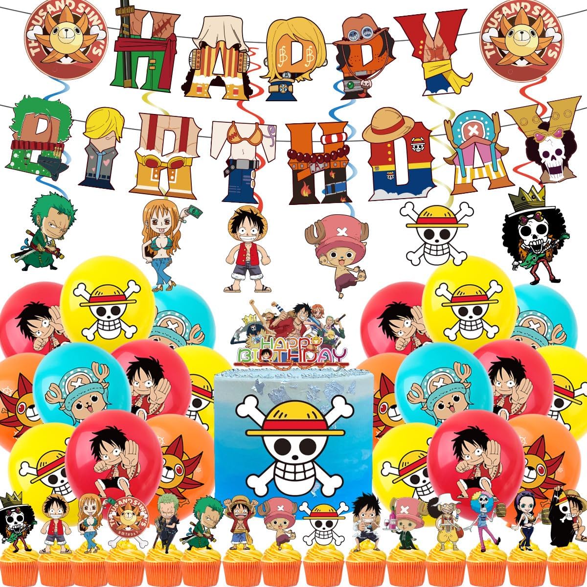 One Piece Birthday Party Supplies Anmie Birthday Party