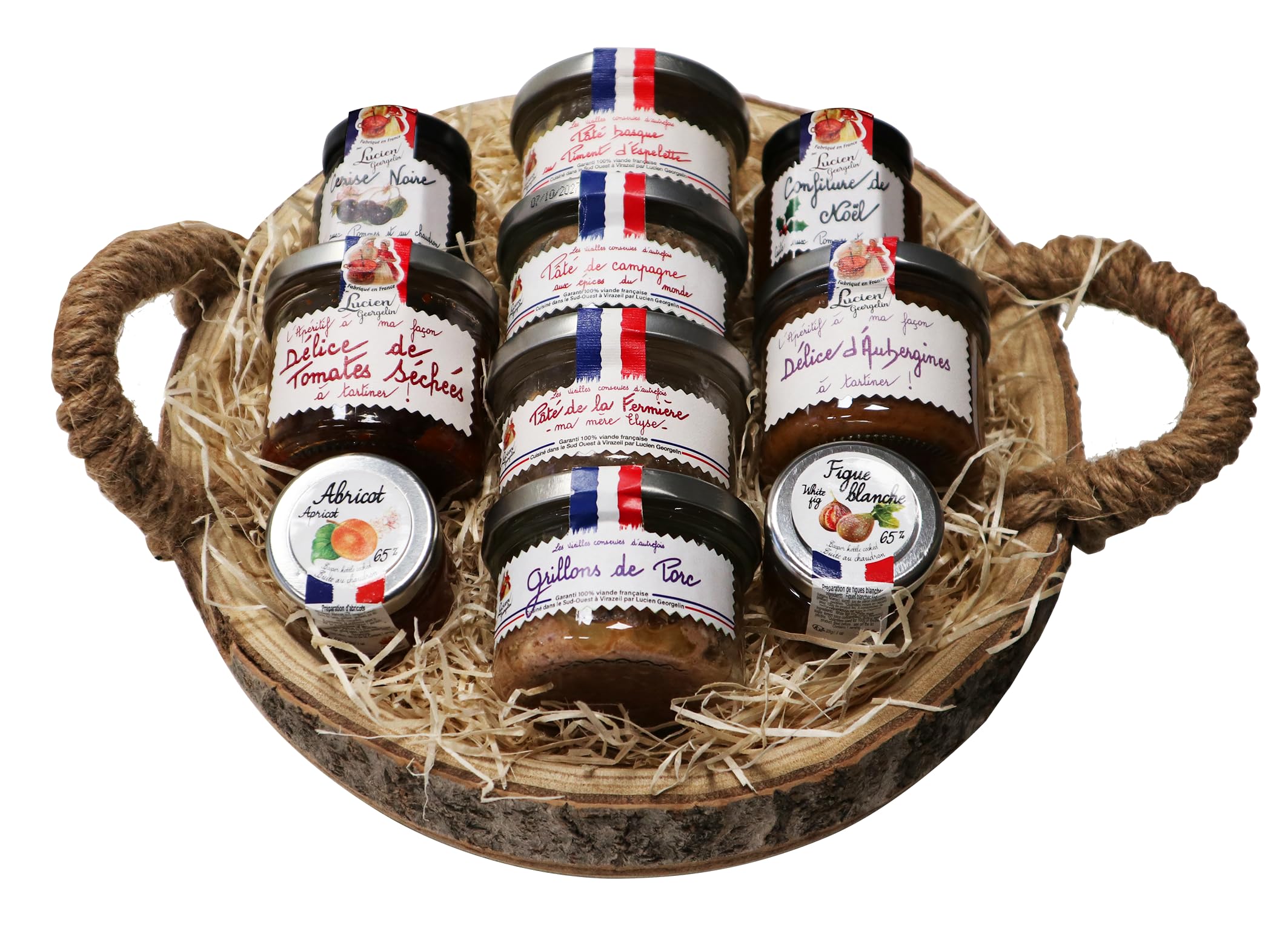 Lucien Georgelin Coffret cadeau sucré salé Quentin 630g | Coupe en bois