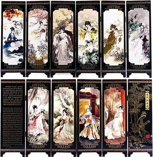 Miniatura 9 de Bantlou Mini pantalla plegable, pequeños separadores chinos, decoración japonesa, pantalla plegable, decoración asiática, regalo para oficina en