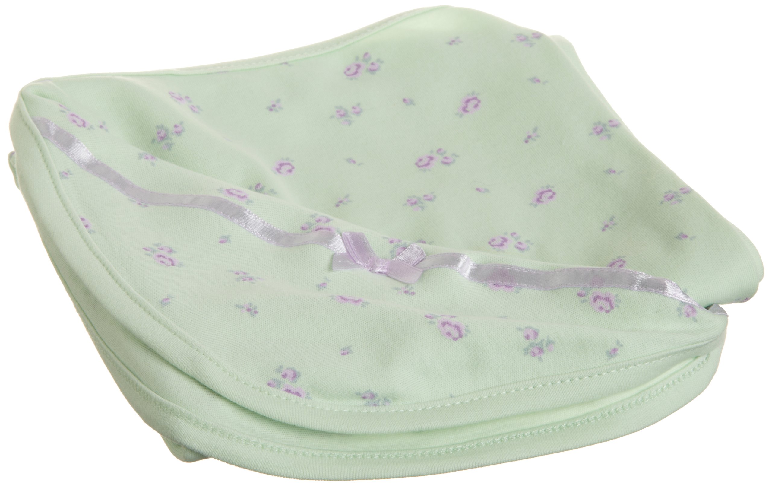 Little MeBaby-Girls Newborn Petite Rose Tag Along Blanket, Green Multi, One Size