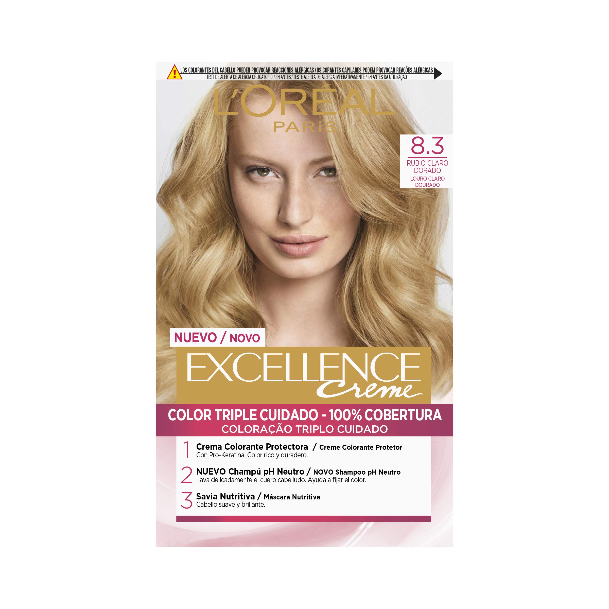 L'Oreal Loreal Excellence Cr Æ’ ¨Me 8.3 Golden Blonde