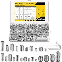 Vibit 405 Pcs Metric Set Screw Assortment Kit, M3 M4 M5 M6 M8