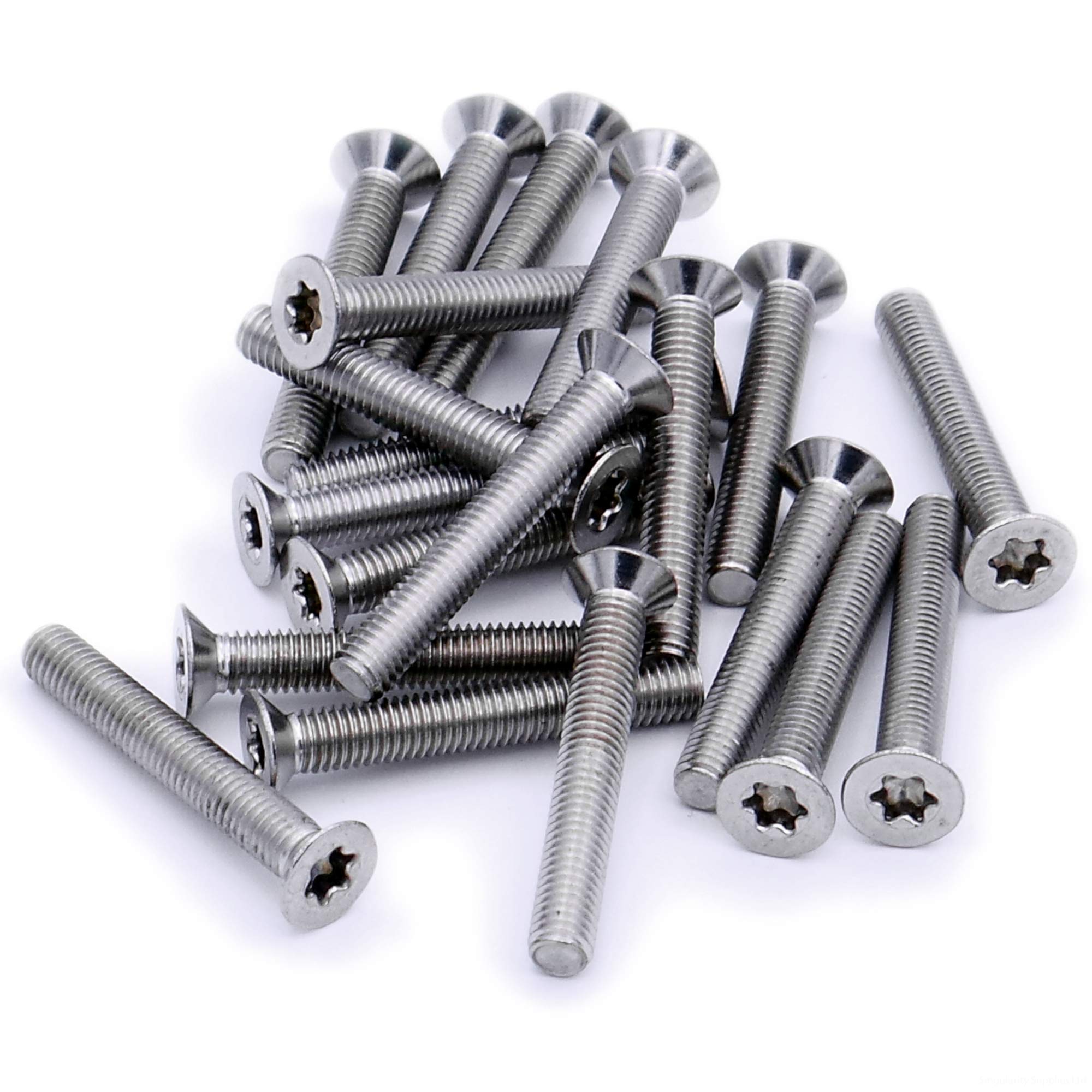 Singularity Supplies Silver M4 (4Mm X 16Mm) Tx Socket Countersunk Machine Screw (Bolt) - Stainless Steel (A2) (Pack Of 20)