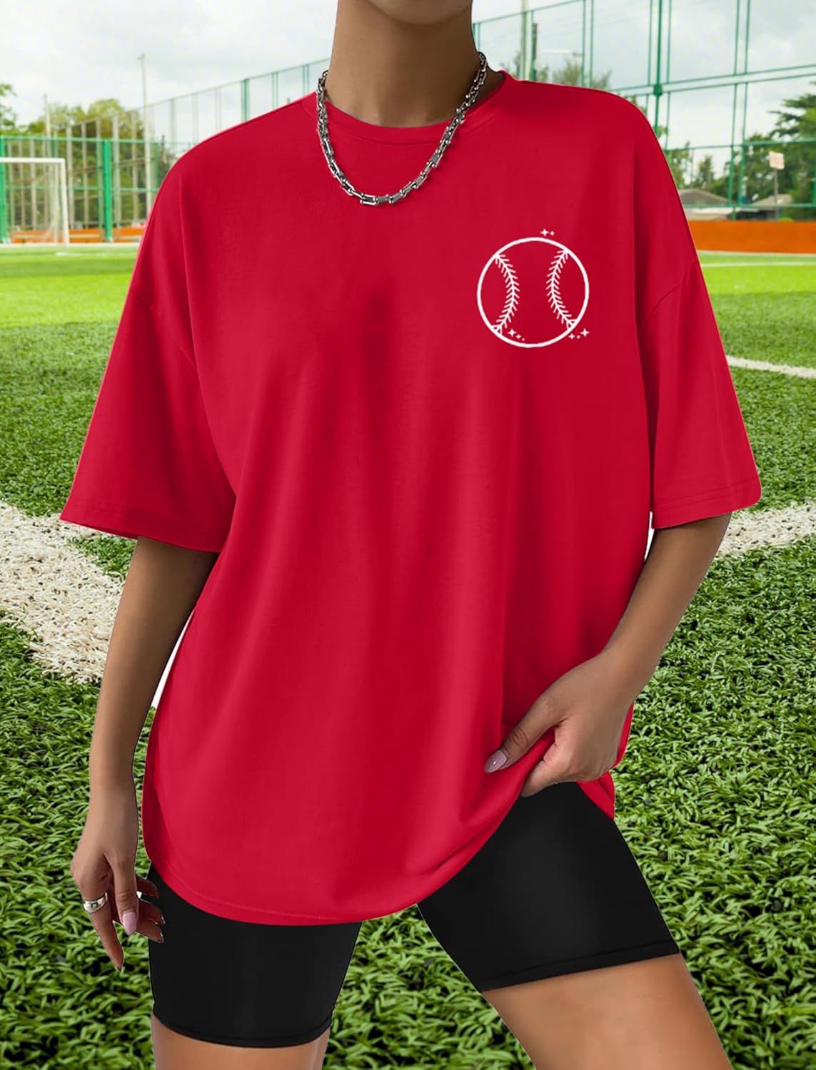 Baseball Shirts Women Oversized: Baseball Mom Tshirt Hey Batter Batter Swing Graphic Tee Ballparks Tops - Image 3