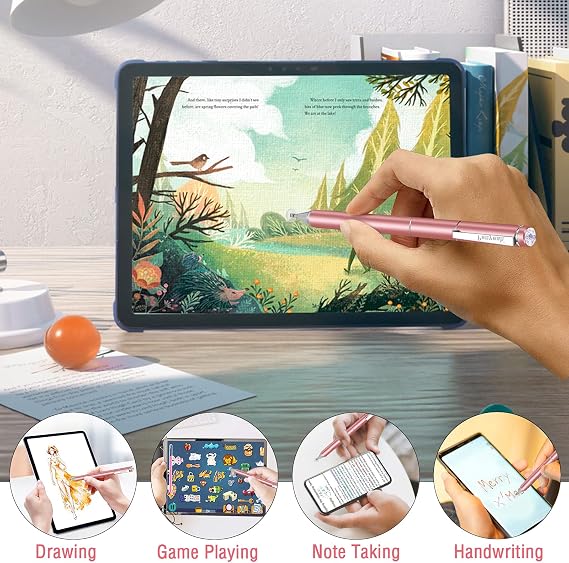 Penyeah Stylus Pen for Switch 2 DS lite, Multi-Tips Capacitive Stylus Pen for Touchscreen iPhone Android Phones Tablets Chromebook and All, Unique Gifts for Women Mom Daughter Friends - Rose Gold