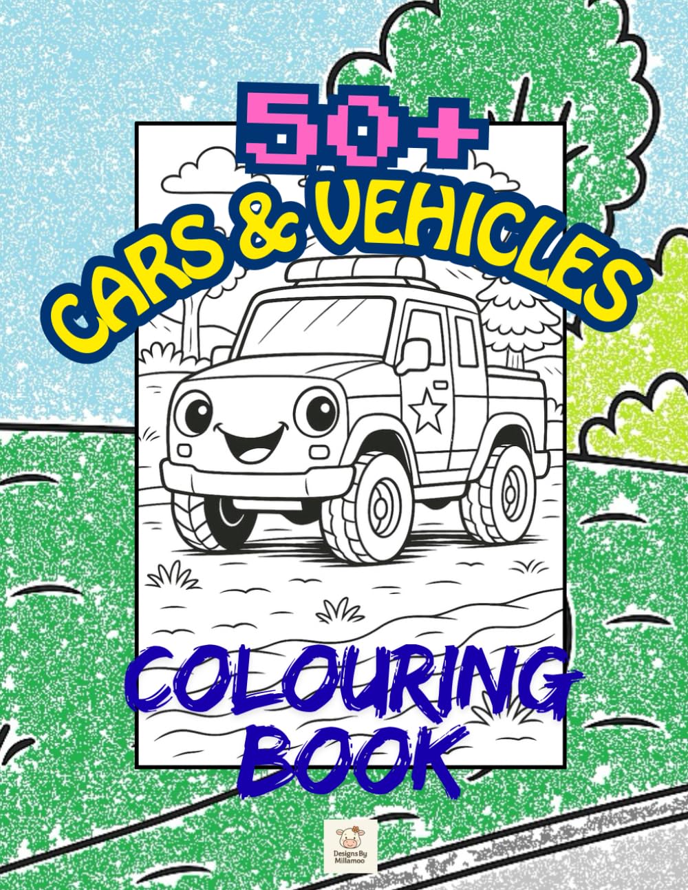 Children's colouring book with more than 50 images!: Cars & Vehicles (Children's colouring book, more than 50 images to colour!)