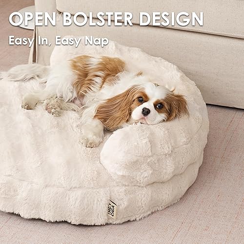 Miniatura 3 de EHEYCIGA Cama pequeña para perros y gatos para cachorros y gatitos. Sofá esponjoso de piel sintética de conejo para mascotas con funda extraíble