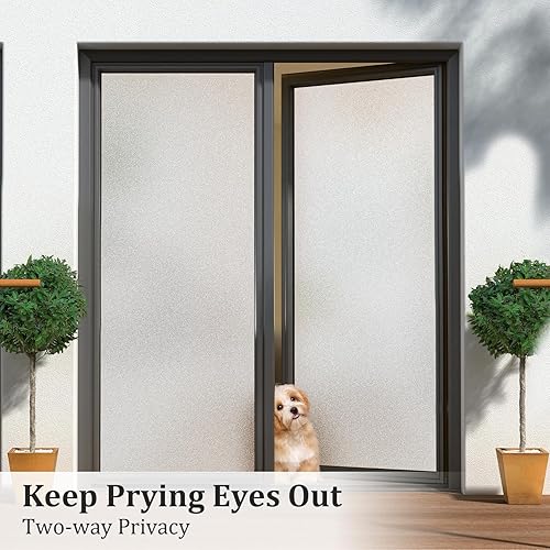 Miniatura 2 de Película esmerilada de privacidad para ventana de vidrio se adhiere para privacidad sin adhesivo protección antirrayos UV adherencia estática para