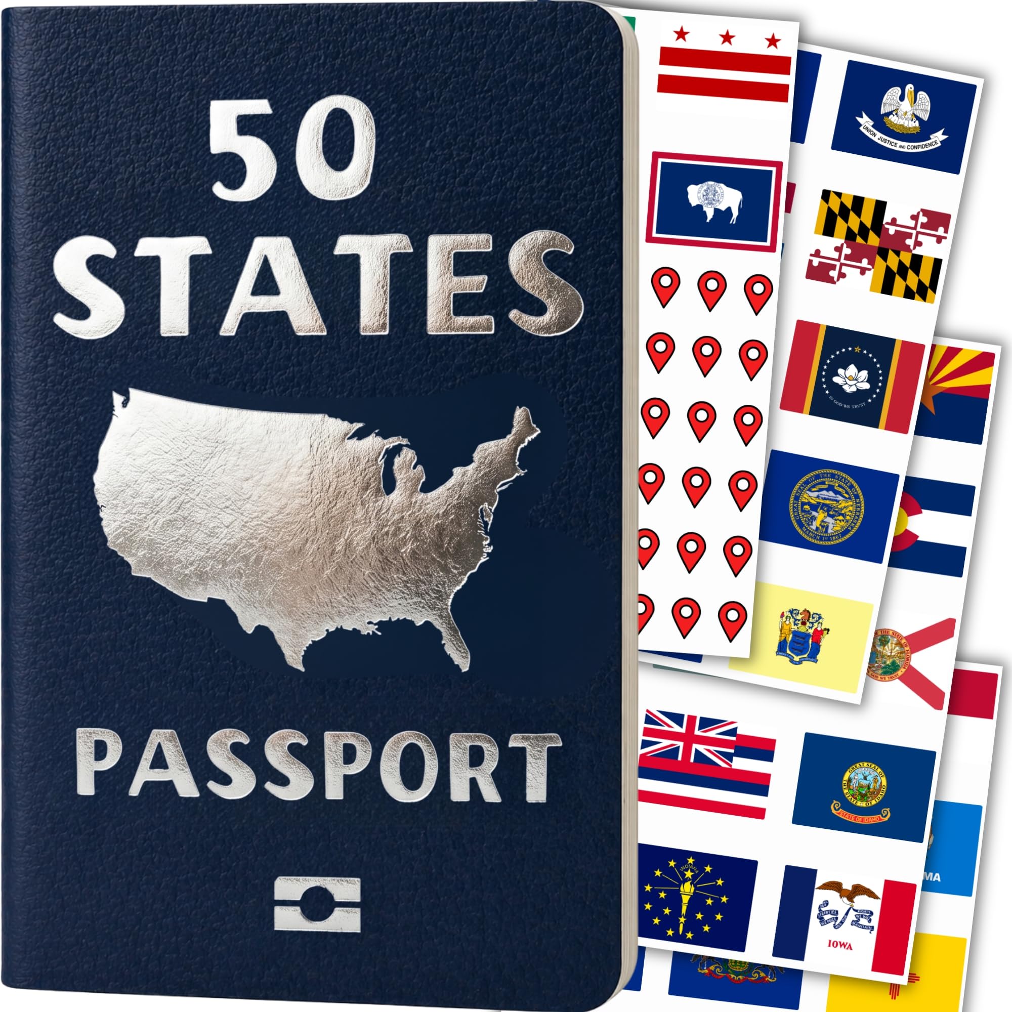 50 States Passport & Travel Journal