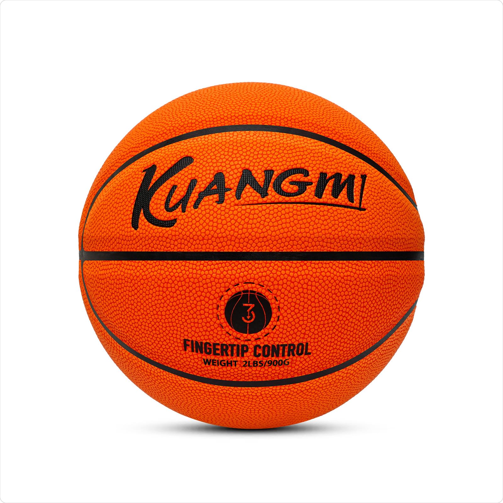 Kuangmi Size 3 Weighted Heavy Training Basketball, Improving Handling Dribbling Passing Rebounding Skill(2 LBS, Orange)