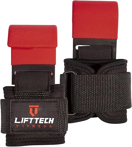 Lift Tech Fitness COMP Ganchos de elevación (2 unidades) Ganchos de muñeca para levantamiento de pesas, dominadas y peso muerto para entrenamiento