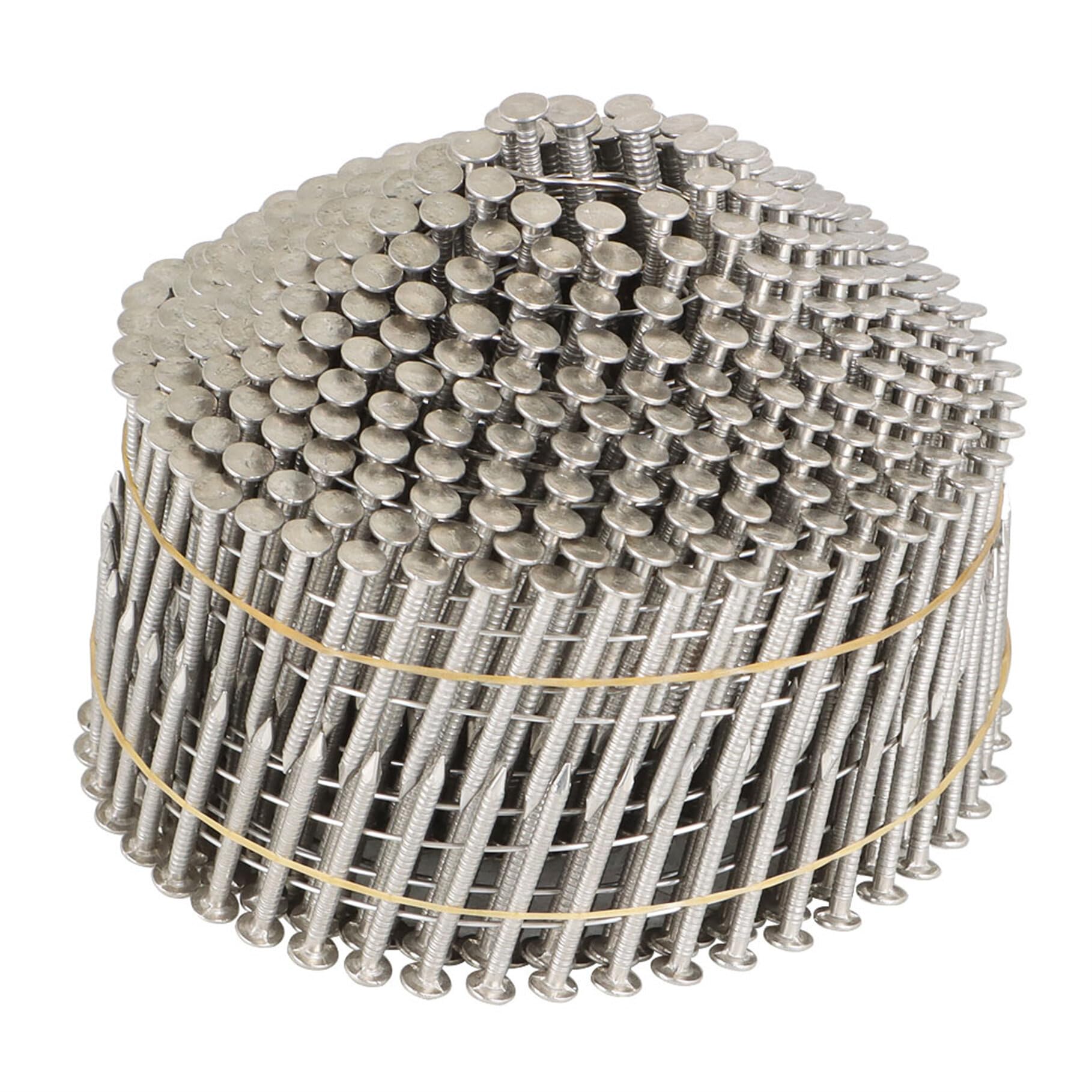 TJHSM 1200 Count 15 Degree Siding Nails 1-1/4 in. x 0.09 in. Full Round Head Ring Shank Wire Roll