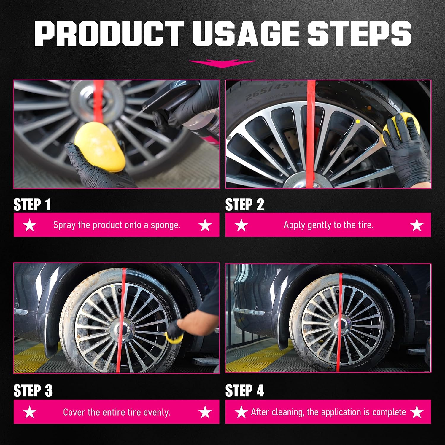 Tire Rubber Refurbishing Coating – 500ml Ceramic Tire Shine and Protectant, Long Lasting Tire Coating Restores Faded Rubber, UV Protection, Non-Greasy Matte Finish for Cars Trucks SUVs