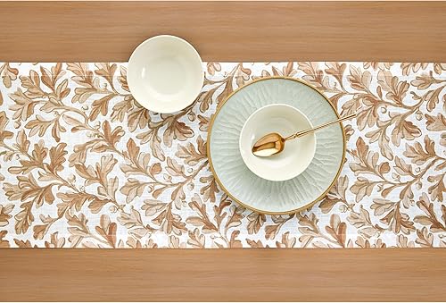 Miniatura 5 de Solino Home Let it Snow Linen Camino de mesa rojo  Camino de mesa de lino 100% puro con copos de nieve de 14 x 60 pulgadas  Hecho a mano de lino