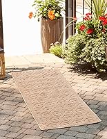 Vista 19 de Unique Loom Outdoor Trellis Textured Collection - Alfombra espacial (2 x 3 pies, rectangular, aguamarina y marfil)