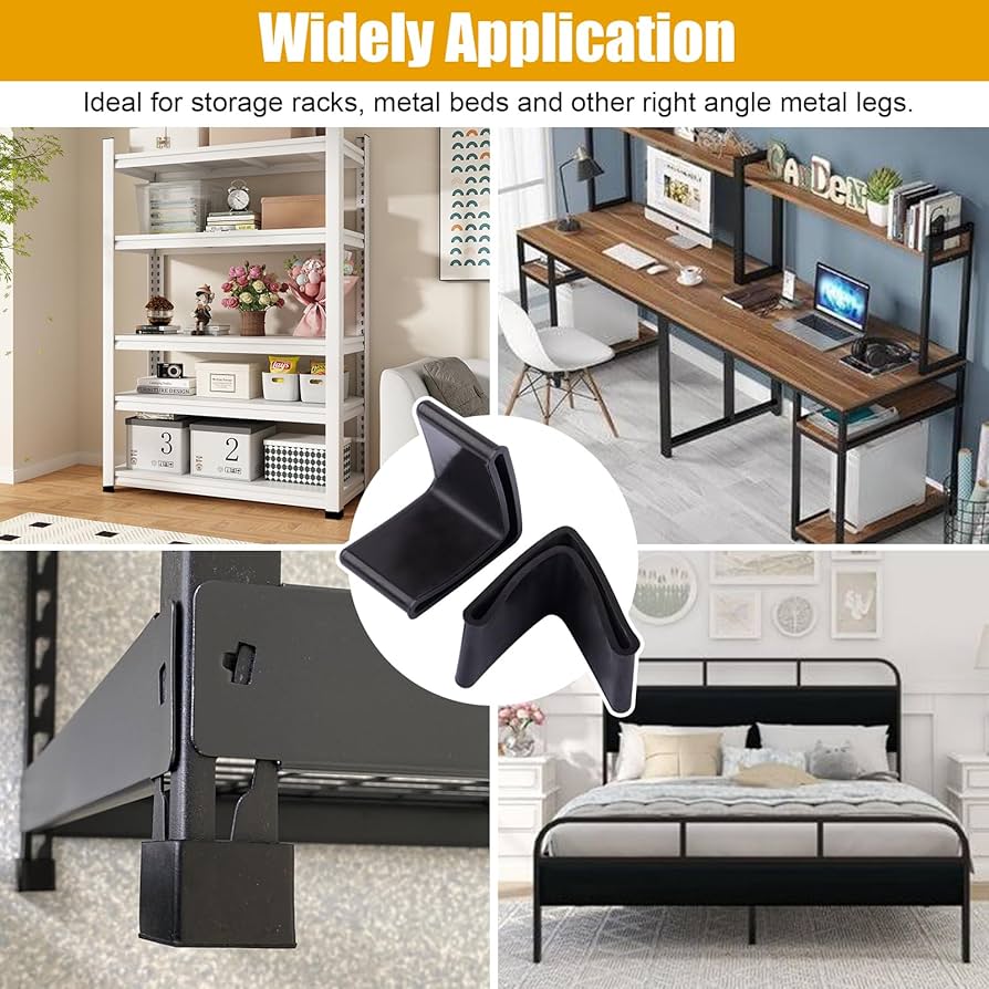 Bed Leg Protectors 4PCS Bed Frame Toe Protectors, 6-Inch Corner