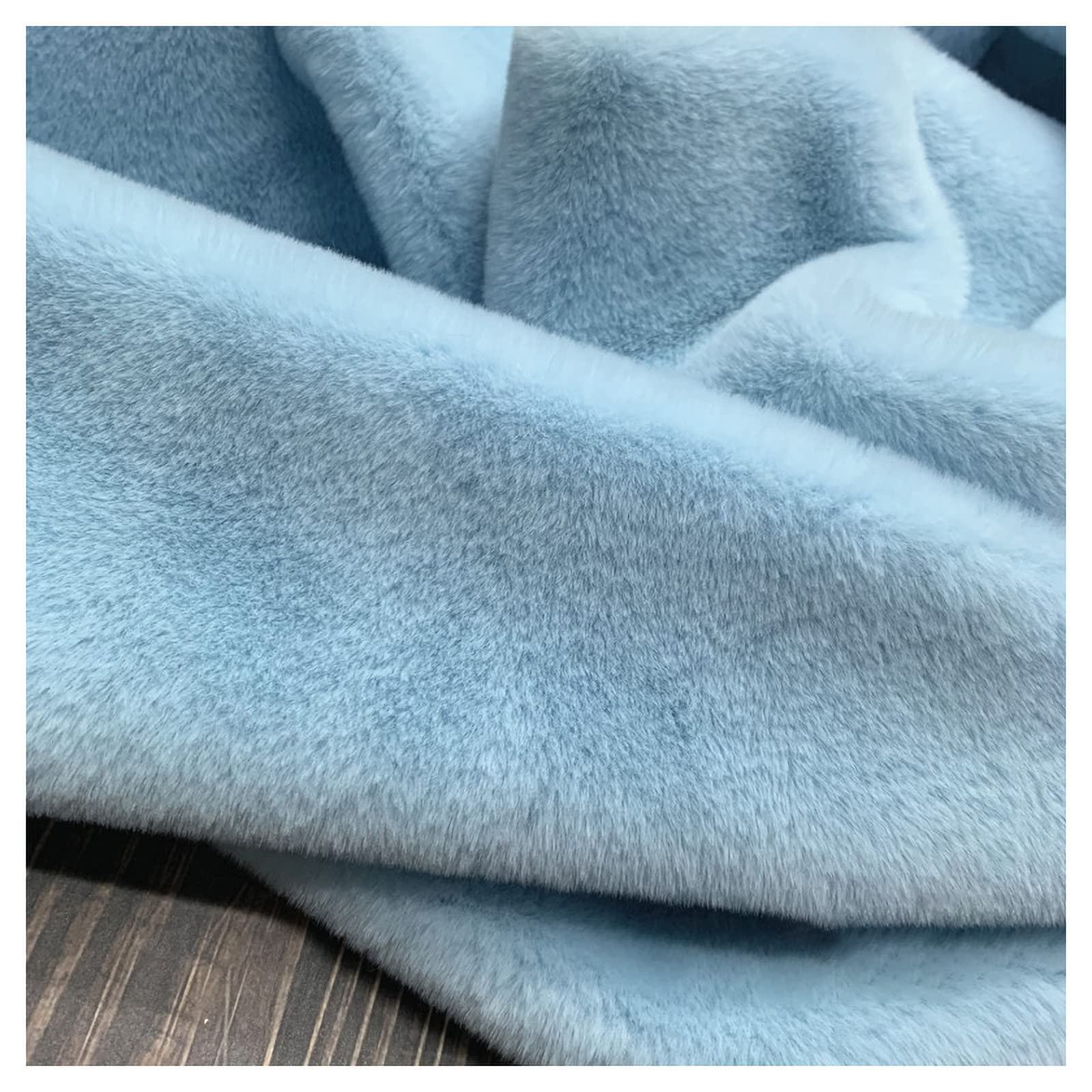 Generic Stoff, Plüsch Stoff Weich Verdicken Plüsch Stoff Zum Nähen Kleidung Schal Sofa/Himmelblau J/1,6 * 1 M