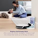 Shark Navigator Robot Vacuum, Bagless Self-Empty Base, 30-Day Capacity Self-Empty Base and SmartPath Navigation, White, AV2110S