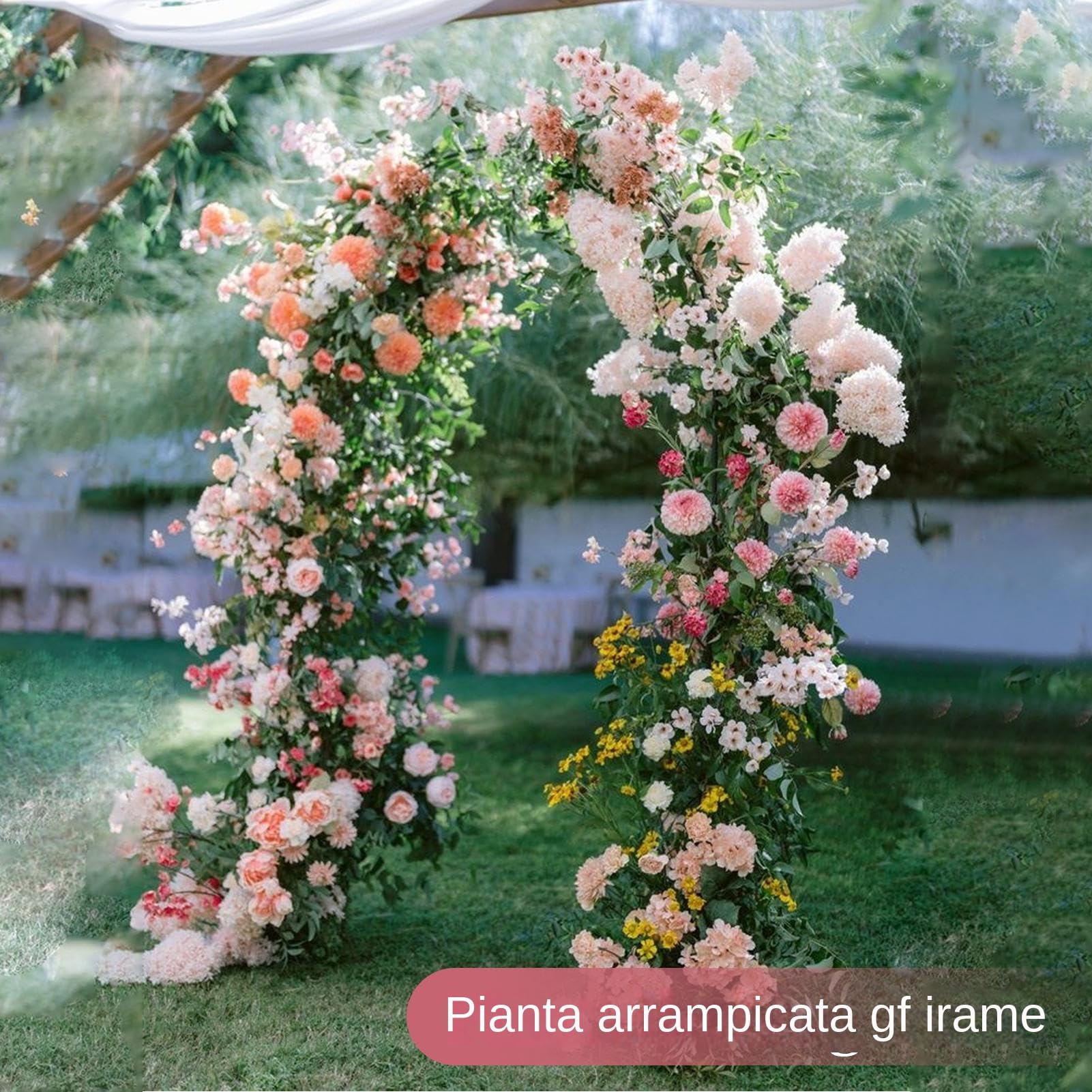 Soporte de Boda – Marco de Soporte para telón de Fondo Floral y decoración