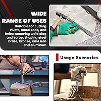 Vista 7 de C&T Kit de cinceles fríos multiusos de 3 piezas, 3/8, 1/2, 5/8 pulgadas, para carpintería, metal, carpintería y trabajos de mampostería