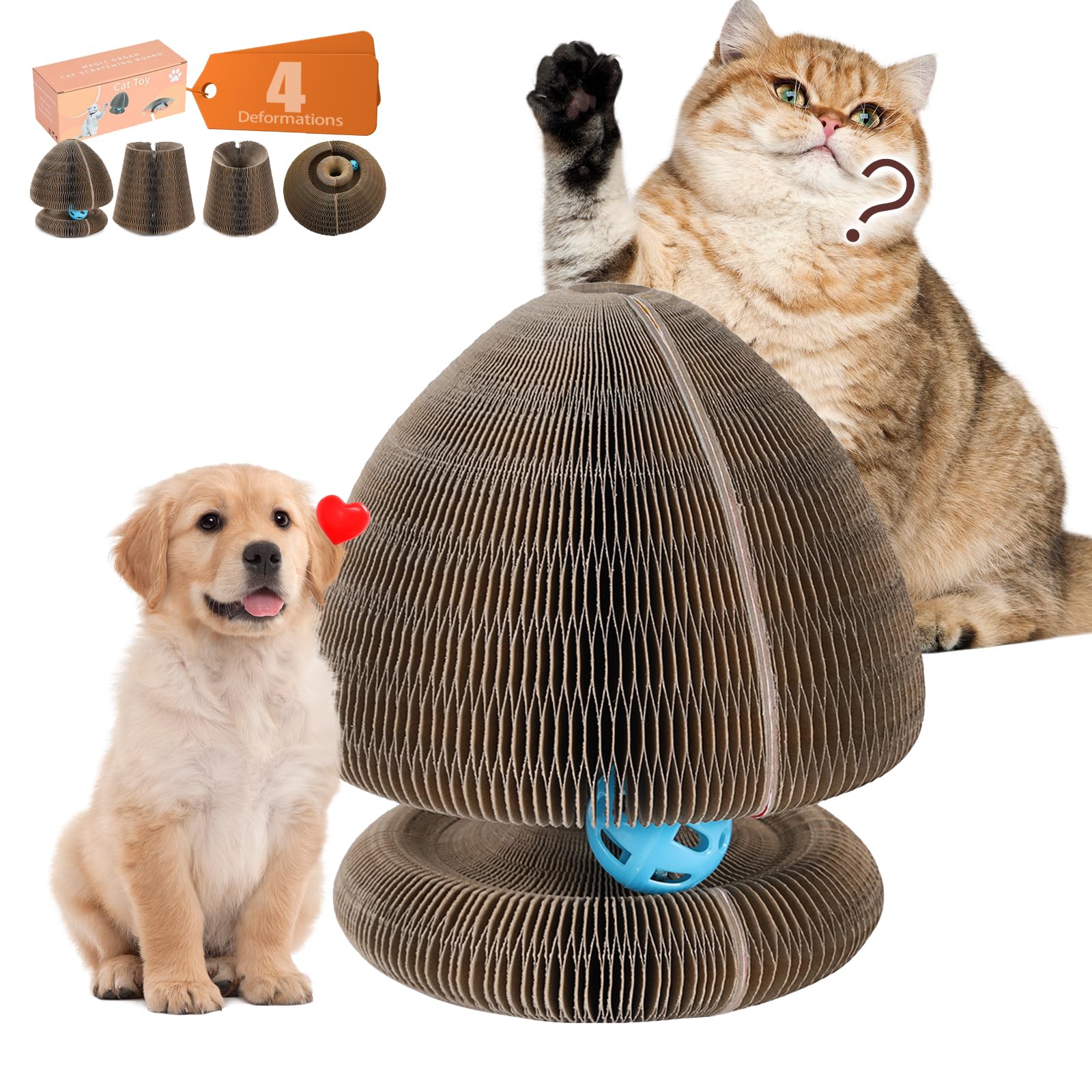 Starfish UN Versatile Transformable Fun Track Ball - Playtime for Cats, Dogs, Raccoons, and More - Interactive Eco-Friendly Pet Toy with Multiple Configurations (P001C)