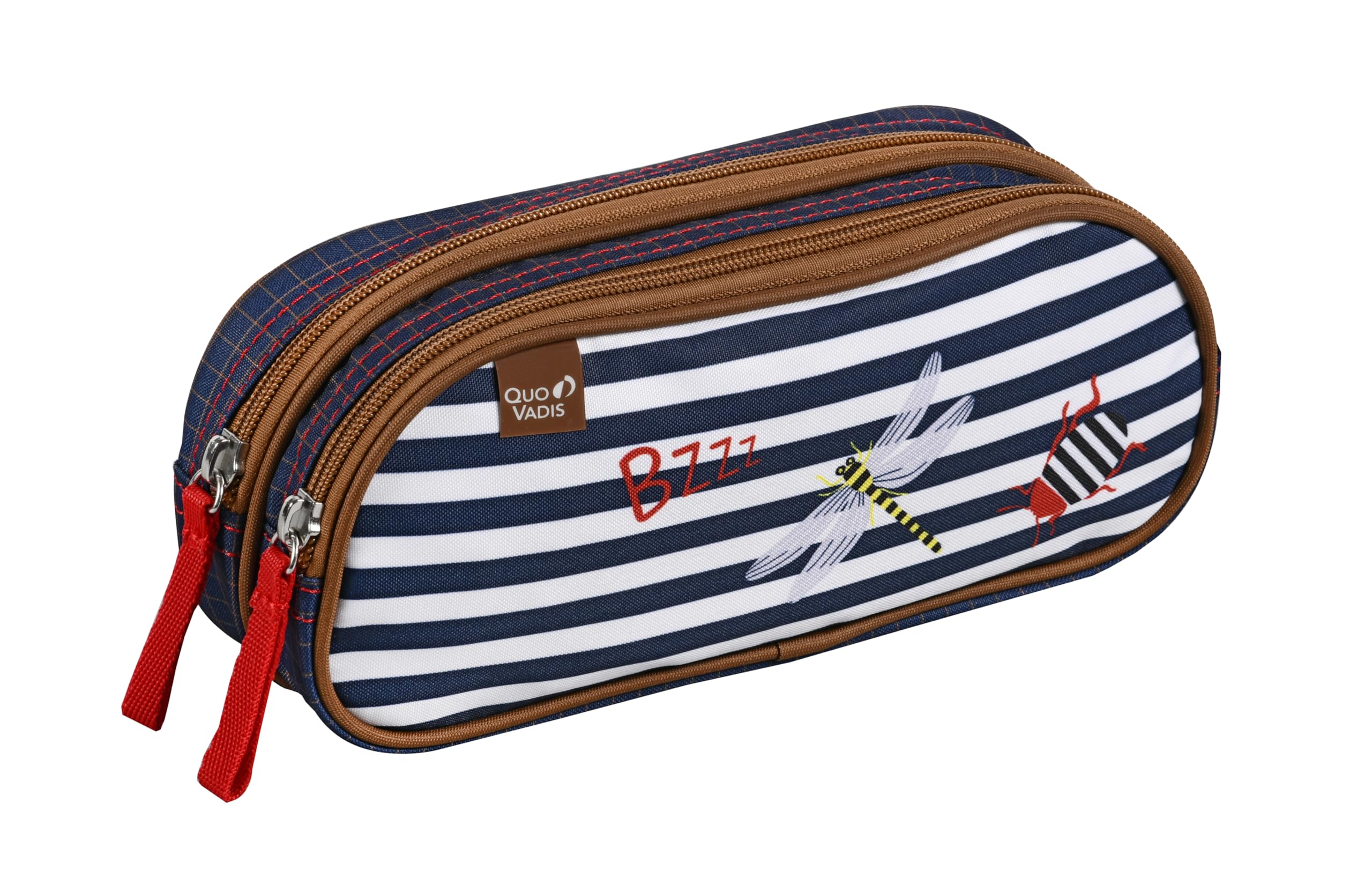 QUO VADIS - Pencil case - Rectangle - Animascot - Multicoloured - 10x23x7cm - Canvas (Polyester) - 2 Compartment(s)