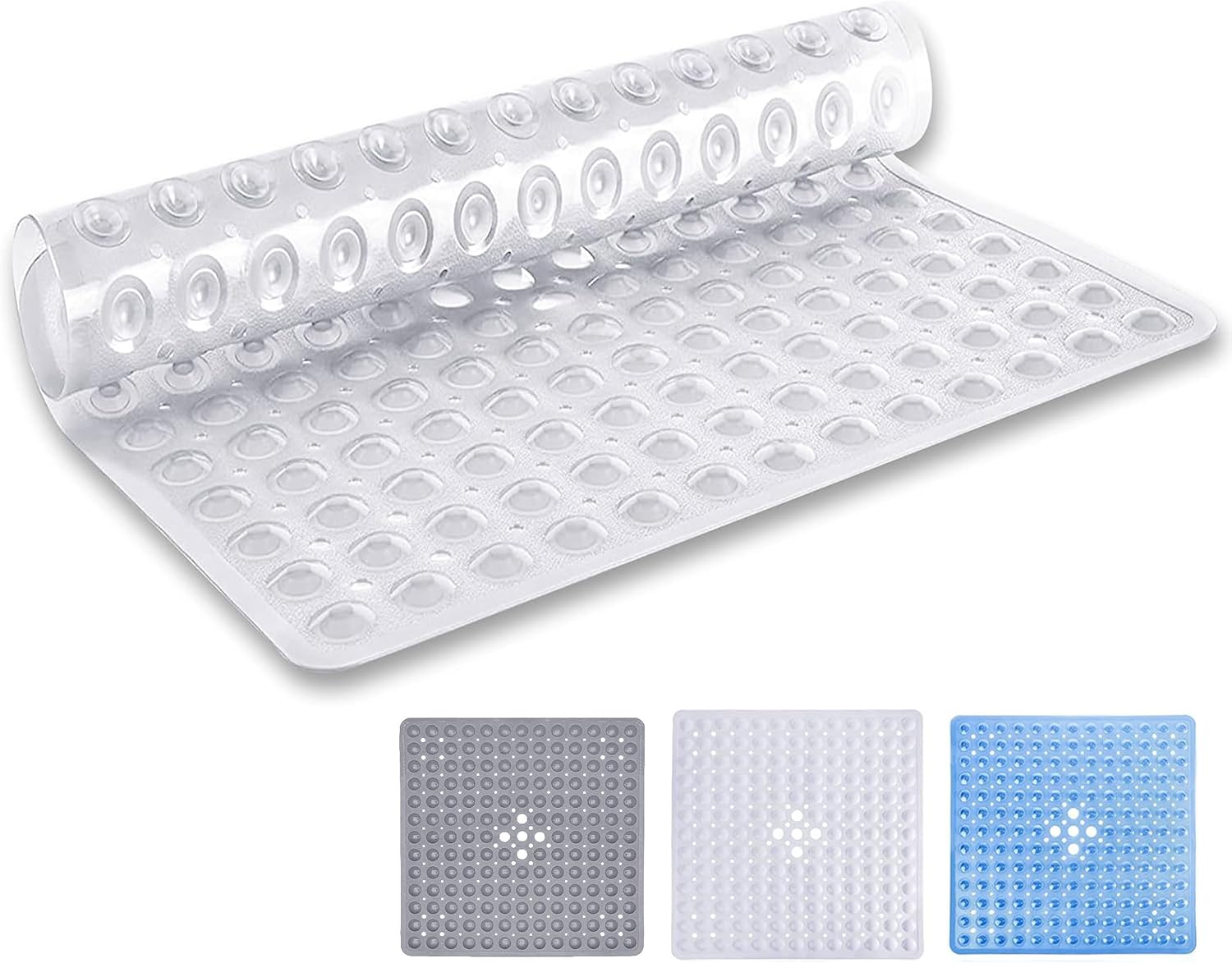 MOONLIGHT20015 Square Shower Mat Non Slip Anti Mould - 53x53cm Rubber ...