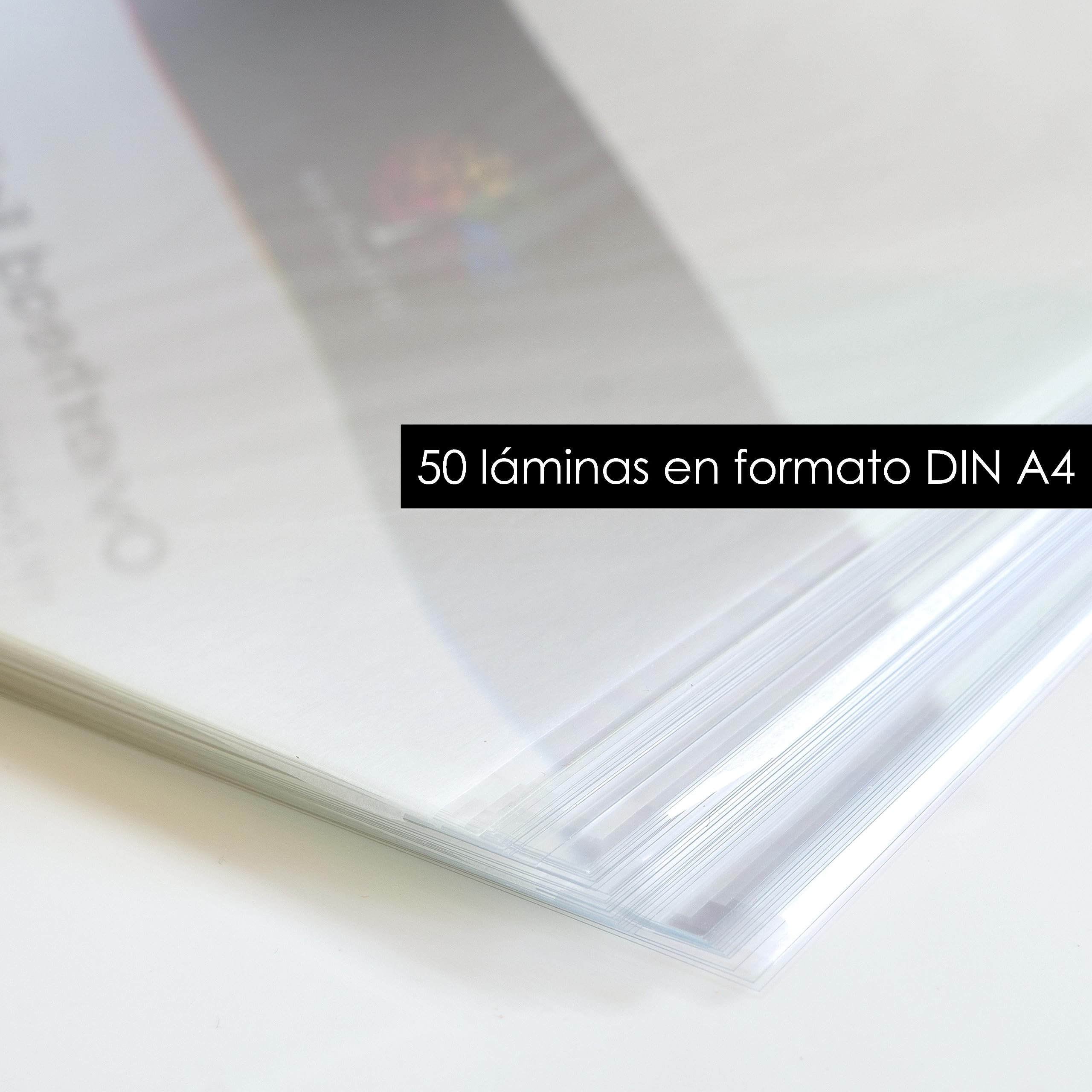 OfficeTree 50 x Lamina Acetato Transparente A4 - Transparencias para Retroproyector - Acetatos A4 para Impresora Láser Copiadora o Retroproyector