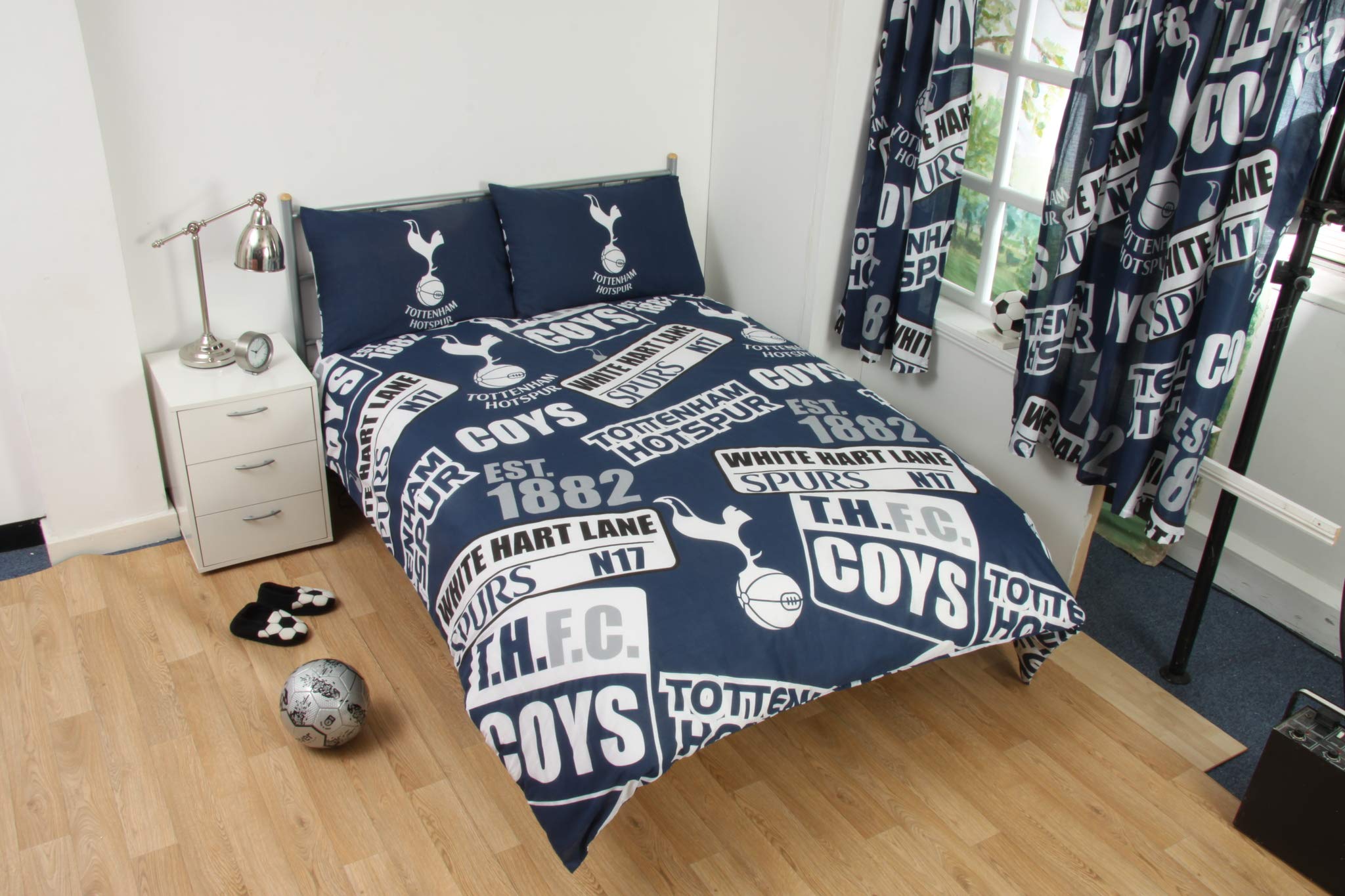FOCO Tottenham Hotspur FC Patch Double Duvet and Pillow Set