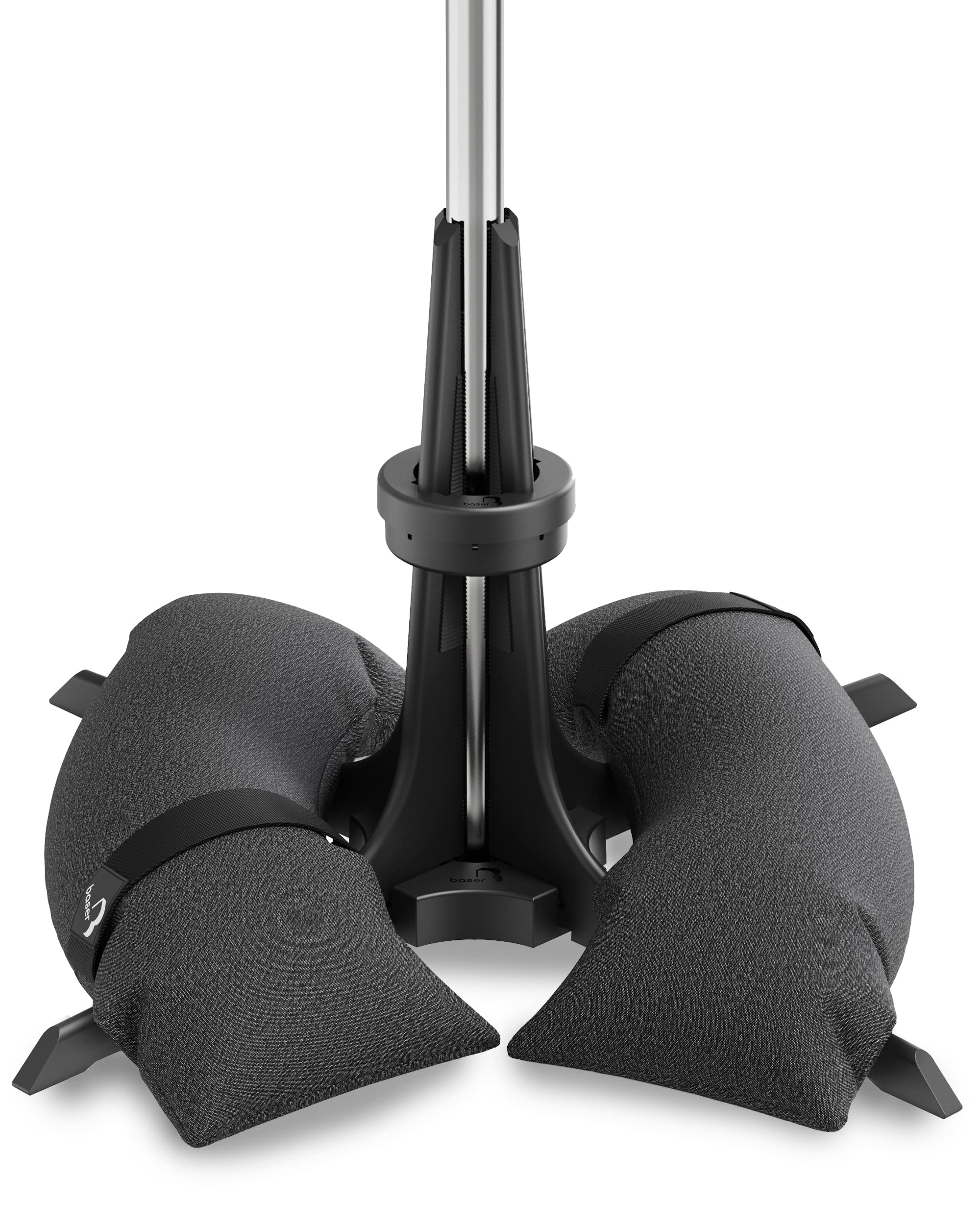 BASER Heavy Duty Podstawa parasola Stojak na parasol – Napełniane Worki z piaskiem (50kg) do Parasol ogrodowy 3,5m – Uchwyt 38-58mm, Bez Piasku