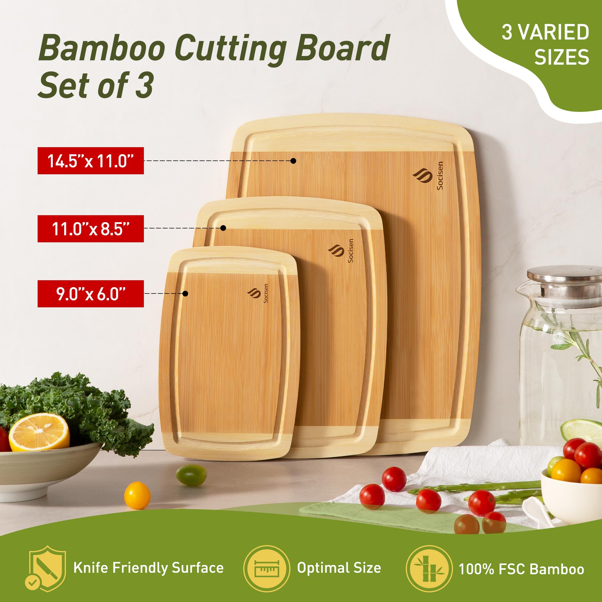 Juego de tablas de cortar de bambú antideslizantes sobre el fregadero, mesas para picar, cocina, tabua, madeira, corte, carne, bambú, alimentos, cortar, madera, juego, regalos, cumpleaños, Navidad,