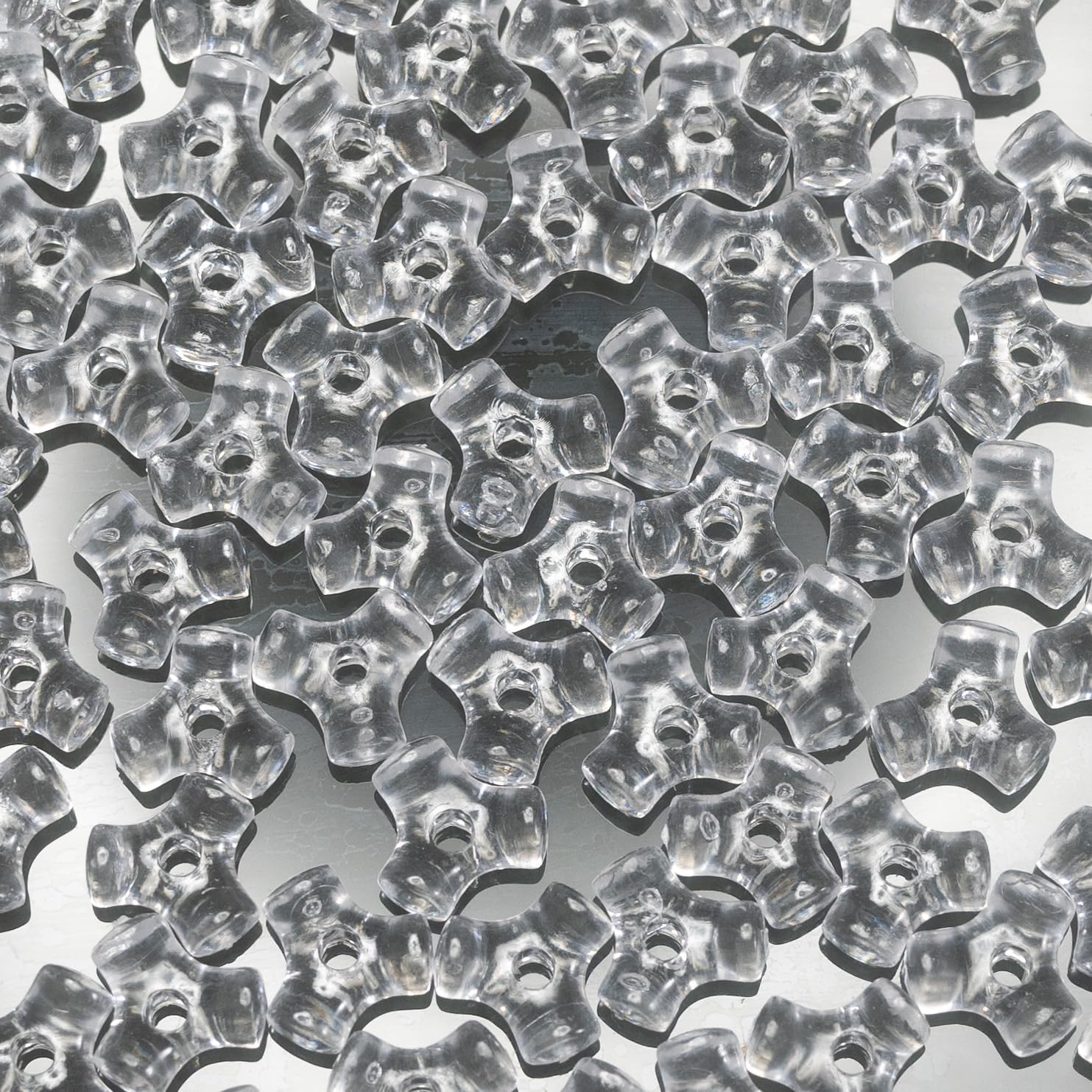 1300 Pcs Acrylic 10mm Plastic 3-Sided Kandi Tri Beads Tri-Shaped Beads Bone Beads Bulk for Wreath Candy Cane Rainbow Holiday Tree Decorations Bead Ornament Jewelry Making Kit - Image 4