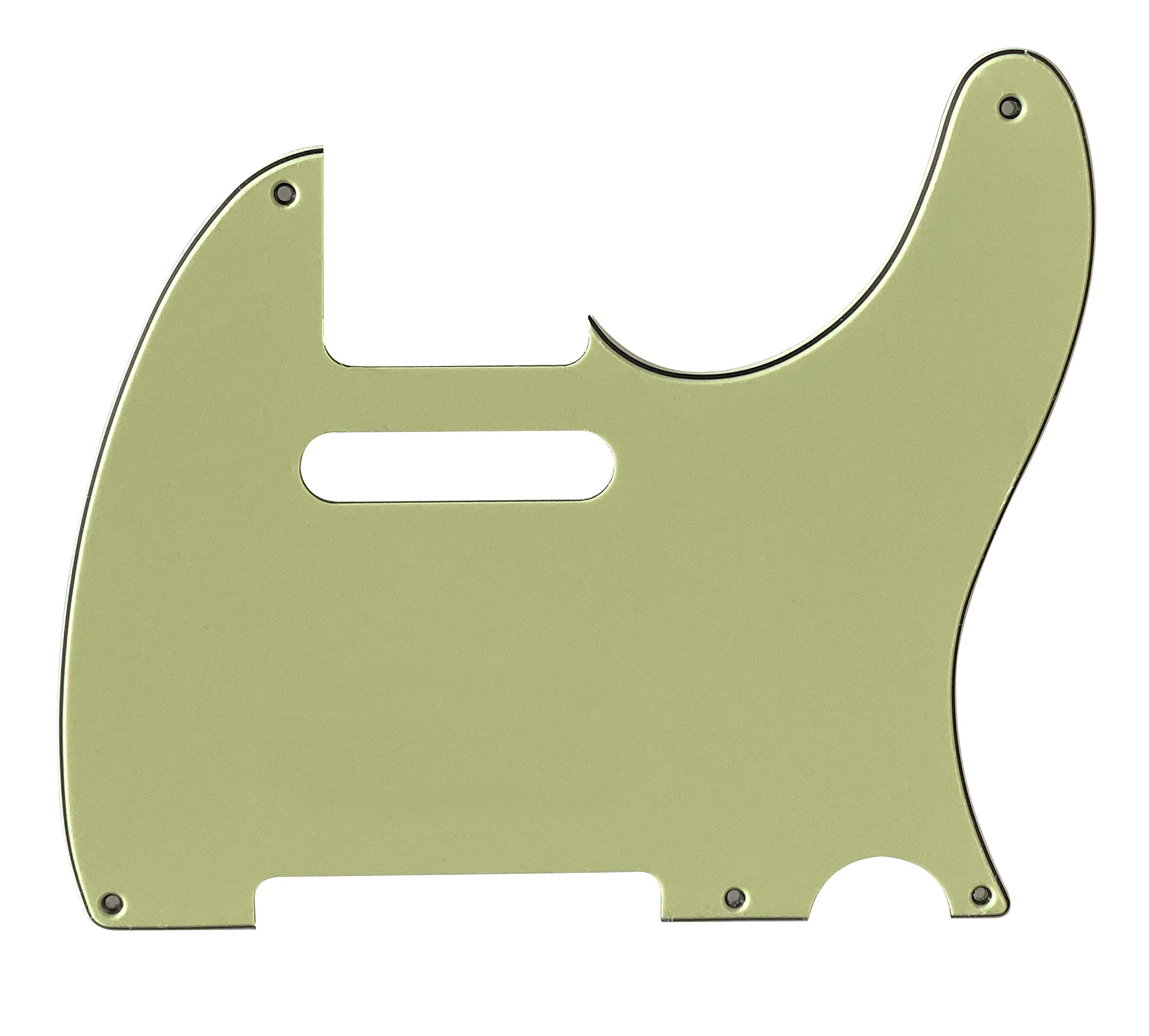 For Vintage 5-hole Fender Esquire Telecaster Guitar Pickguard Scratch Plate (3 Ply Vintage Green)