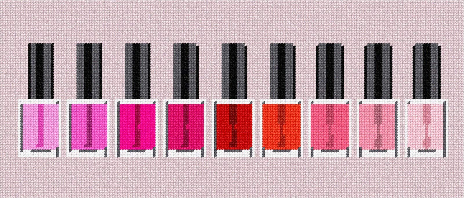 pepita needlepoint kit Nail Polish Collection 14 x 6