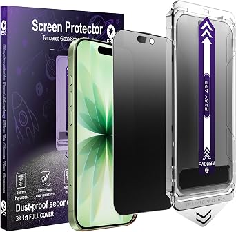 2-Pack Matte Privacy Screen Protector for iPhone 17 & 16 Pro,Anti-Glare & Anti-Spy,Anti-Fingerprint,Smooth as Silk,Easy Installation, Military-Grade 9H Hardness