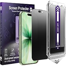 2-Pack Matte Privacy Screen Protector for iPhone 17 & 16 Pro,Anti-Glare & Anti-Spy,Anti-Fingerprint,Smooth as Silk,Easy Installation, Military-Grade 9H Hardness