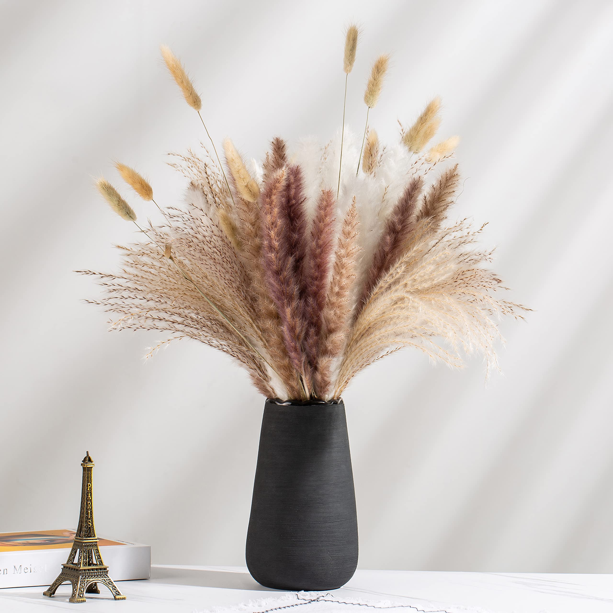Buy 75Pcs Dried Pampas Grass Decor, 15Pc White Pampas Grass, 15Pc Brown
