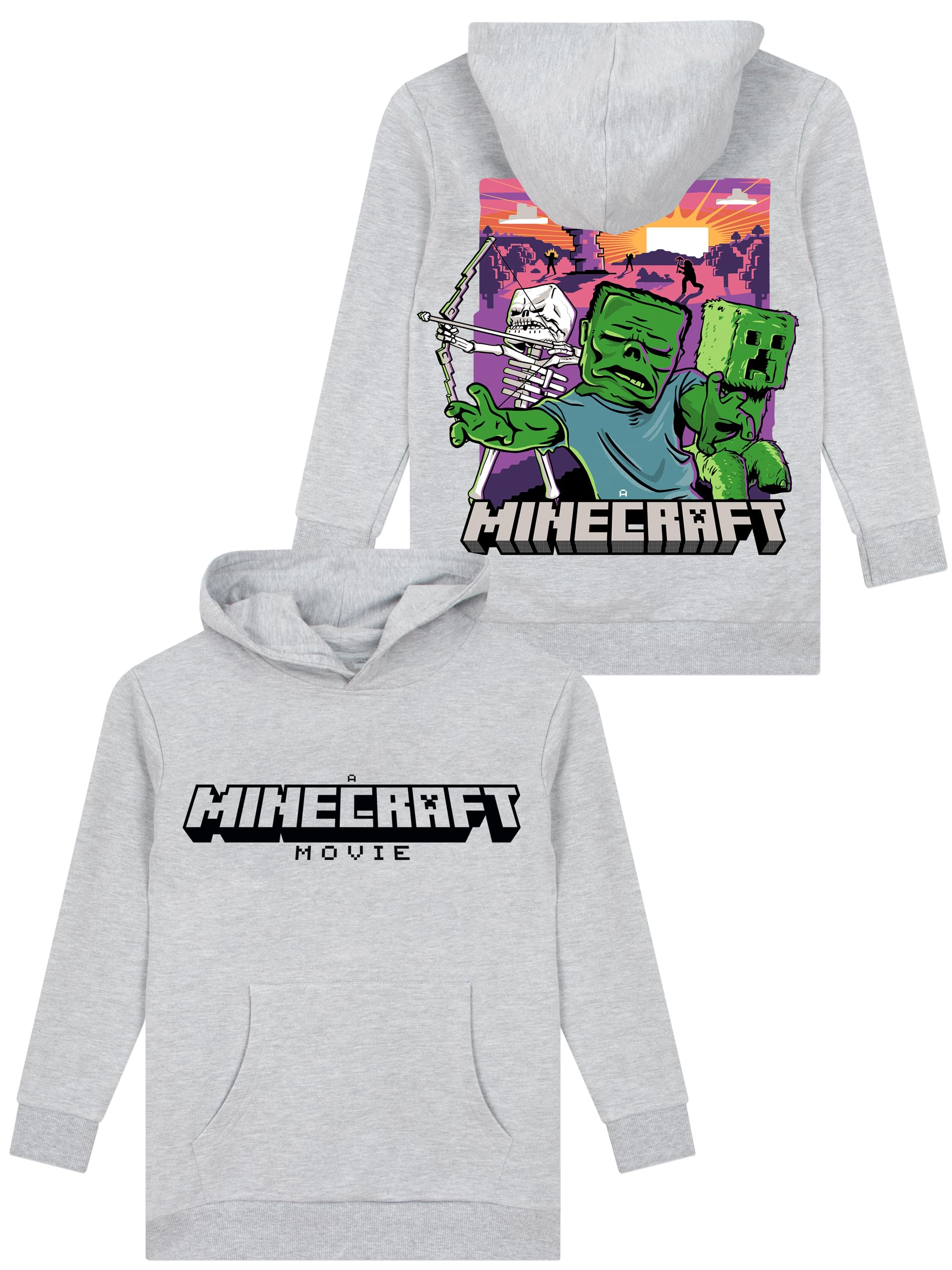 Minecraft Boys Grey Hoodie, Creeper Hoodie, ’ Hoodies, 12-13 Years