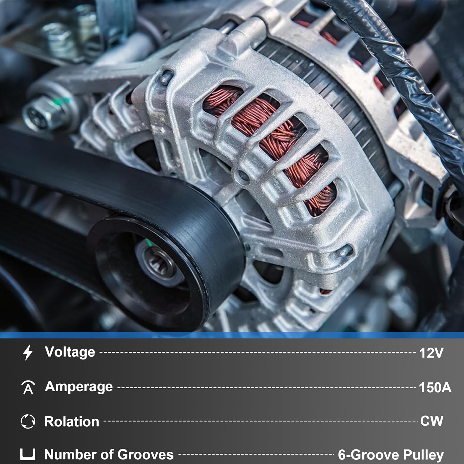 PartsFlow Alternator For 2014-2019 Silverado 1500 2500 3500 Suburban For 2015-2019 Chevrolet Chevy Tahoe For 2014-2019 GMC Sierra 1500 2500 3500 For 2015-2019 GMC Yukon 14007