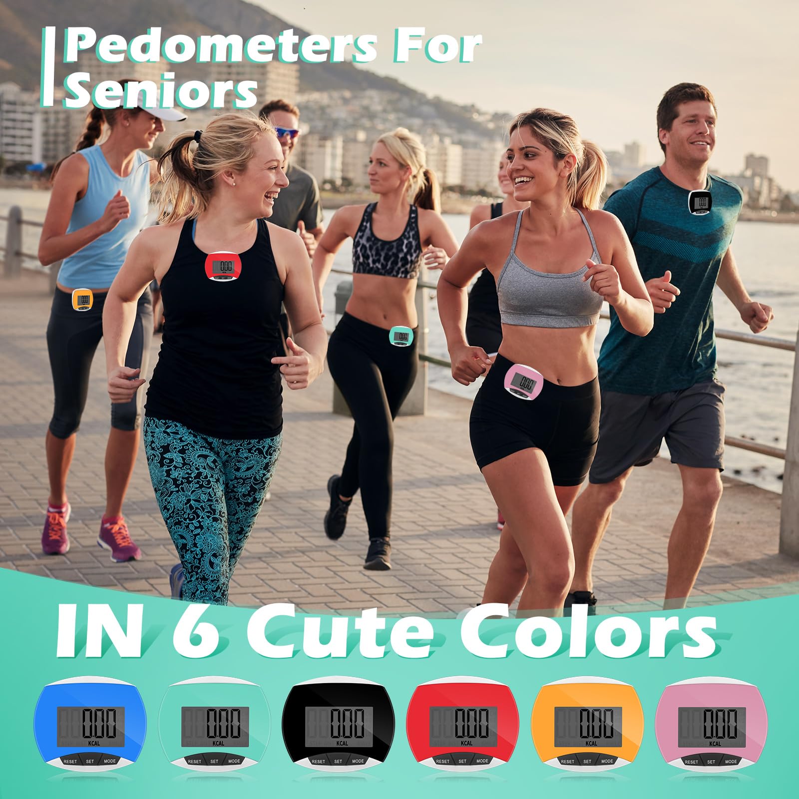 Copkim Lot de 24 podomètres pour la marche en vrac LCD avec compteur de calories brûlées, portable, avec précision, pour femmes, hommes, adultes, jogging, randonnée, course à pied, marche