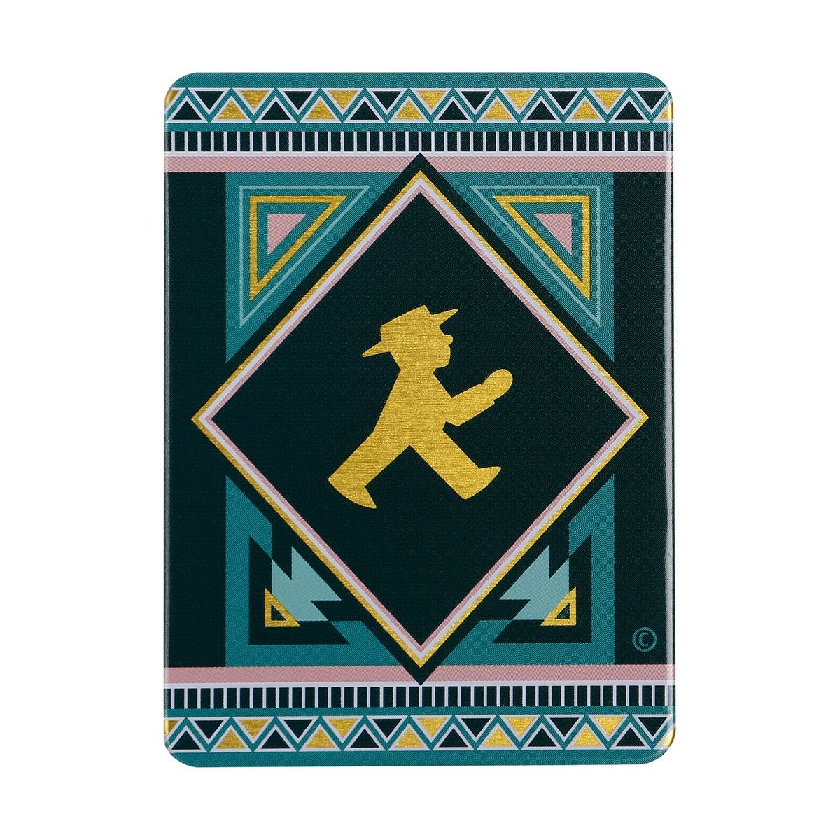Magnete Frigorifero Ampelmann – Omino Verde Su Sfondo Nero, 75x55x3 Mm, Design Tedesco