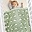 mimixiong Baby Blanket Knit 100% Cotton Toddler Blankets for Boys and Girls with Cute Sheep Size 30 x 40 inches LightGreen