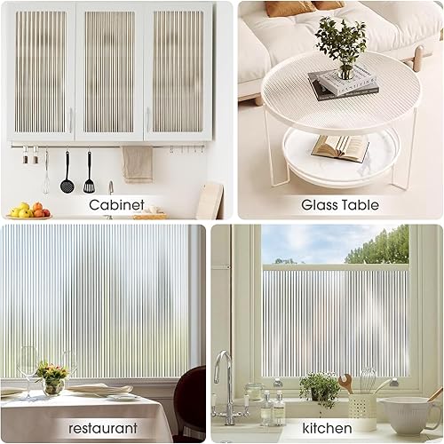 Miniatura 6 de Coavas Película de vidrio para ventana Película de privacidad para ventana, no adhesiva, película de privacidad para ventana, bloqueo solar, control